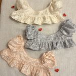 ラボット服　ぽわん袖ワンピース　グレー🩶