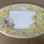 🌼オーダー作品  ミモザのネームプレート🌼*･