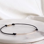 14kgf bar and code  コードブレスレット　Black
