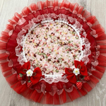 いちごカフェマット🍓犬用 直径59cm(着座33cm)《現品限り》