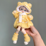 ドール服 1/6サイズ 4点セット 可愛い熊 ふわふわ bjd1/6 ドール用服