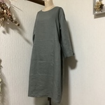リネン　サイドギャザーワンピース💕