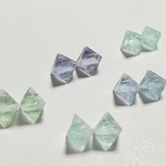 蛍石♢アクセサリー作成用♢♢ペア八面体セット
