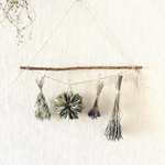 【予約販売】ラベンダー 3種 ユーカリミルフィーユリース 枝のガーランド スワッグ リース 4点 ＊ ドライフラワー