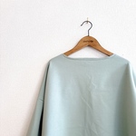 バックロングのストレッチポンチワイドプルオーバー/ミントグリーン