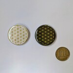 【2個セット】フラワーオブライフの缶バッジ