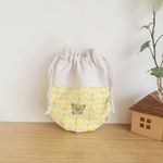 ラウンド型のミニ巾着（ちょうちょ）
