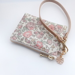 【再販】LIBERTY　Felicite　フェリシテ　あずきミルク　②　中布・仕切りポケット付きminiポーチ　◆本革持ち手オプションお選びいただけます