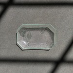 長八角小皿　みどり　昭和レトロガラス 型板ガラス　アンティーク　もったいないをカタチに
