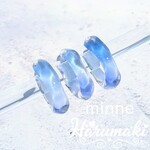 *✱さざ波のイヤーカフ 夜明け✱* 海 波 水面 水面模様 水面石 イヤーフック ノンホールピアス