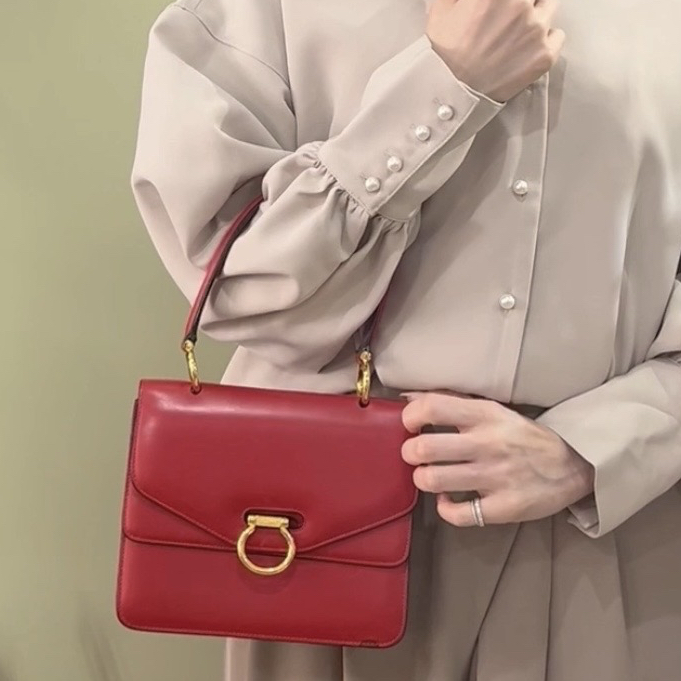 CELINE★セリーヌ★オールドセリーヌ　ミニボストンバッグ 希少【CELINE】2259 セリーヌヴィンテージ Wフラップ レザー