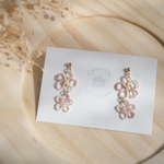 桜ピアス・イヤリング｜春をまとう淡桜グラデーション｜タティングレース