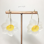 ＊水仙のフープピアス＊