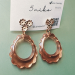 3フラワー✖️べっ甲　チタンピアス