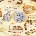 【セット売り】猫の日記シリーズ PETコラージュ素材ステッカー 4種120枚