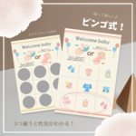 《限定値下げ中⭐︎》ジェンダーリビールカード 2枚セット｜スクラッチビンゴ | 妊娠報告・サプライズに｜シンプルデザイン
