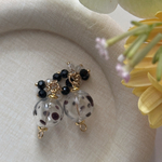 2pcs)4130)ガラスタッセル)dalmatian)#gl3