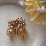 2pcs)4129)ガラスタッセル)honey)#gl3