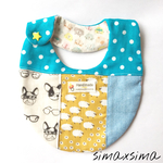 6重ガーゼのまんまるスタイ 　フレブル＆ひつじ＆ねこ