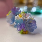 2pcs)数量限定商品)18kgpポストピアス)blue mix bouquet)#LT4