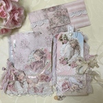 レター風ケース&トレペジャーナル♡ コラージュ素材入り　Romantic