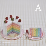 苺のレインボーケーキのセット（パステル）A
