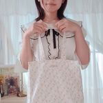 バラとリボンのトートバッグ（受注生産）