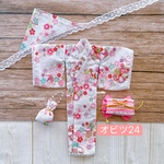 JANAYA ハンドメイド　ブライス服　着物　ピンク花柄　翌日発送