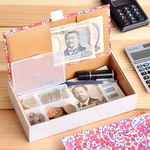 マルシェ金庫（レギュラーサイズ）⌇ハンドメイドマルシェ ブース出店にぴったりの釣銭入れ ⋮ リバティ生地 ⋮ ウィルトシャー ⋮ ピンク系⋮ カルトナージュ製法
