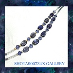 ［再販］アイオライト　タンブルチップブレスレット　#minne_new #アイオライト