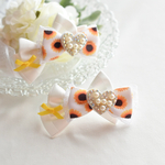 【SALE】犬リボン　キュートなひまわりリボン　ペットアクセサリー