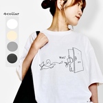 Tシャツ「散歩行くとき帰るとき」スミ色