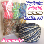 #212 denim&colorful&autumncolor 引き揃え糸 トライアルセット