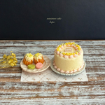 ミニチュア　ミモザのケーキセット