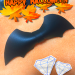 ハロウィン バレッタ コウモリリボン風