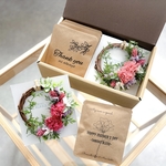 母の日新作[Flower & Coffee SET]ミニリース(アネモネ)＋メッセージドリップバック5パック