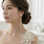 【2way】パールロングチェーンピアス｜揺れるブライダルアクセサリー 花嫁 結婚式 前撮り