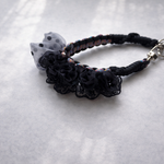 【nuilo.】noir dot frill strap/パラコードストラップ / Black×Dot ハンドストラップ/ チュール