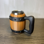 木製風ビアカップ【保冷保温機能付き】
