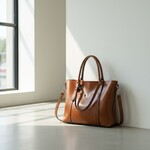 レトロ ブラウン トートバッグ 大容量 2WAY ショルダー付き 通勤バッグ レディース マザーズバッグ 通学 肩掛け シンプル おしゃれ