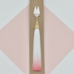 折り紙狐面(きつねめん)片耳ピアス・イヤリング(桜狐)