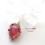 レッドアベンチュリン・クォーツシストぺンダント（ワイヤージュエリー☆ワイヤーアクセサリー☆ワイヤーラッピング天然石ネックレス☆KuthumistyleⓇ☆クツミスタイル）