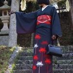 彼岸花浴衣（受注販売）