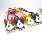 コーギーキーホルダー レザー バッグチャーム コーギー雑貨 犬キーホルダー