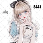 original sticker « no.8441 »     //     人物ステッカー オリジナルステッカー オリジナル人物ステッカー ステッカー cotton melody