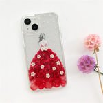 ❤押し花ドレス 押し花ケース iPhone16Pro/SE/Xperia10VI/GALAXYS24 スマホケース  iPhoneケース