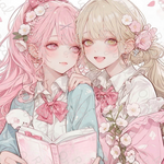 [Sakura-81] 桜シリーズ🌸　RICA オリジナルステッカー　人物ステッカー　女の子　コラージュ素材