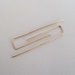 シンプルストレートラインピアス14Kgf
