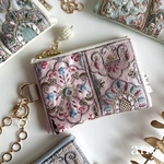 21日(土)21時🕘〜販売！再販✨インド刺繍リボン mini pouch♡ ⑨ pink ミニポーチ　チャームポーチ　便利なチャームポーチ🕊️バッグチャーム　3,380円
