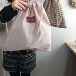 体操服入れ巾着(大)ピンク×パープル